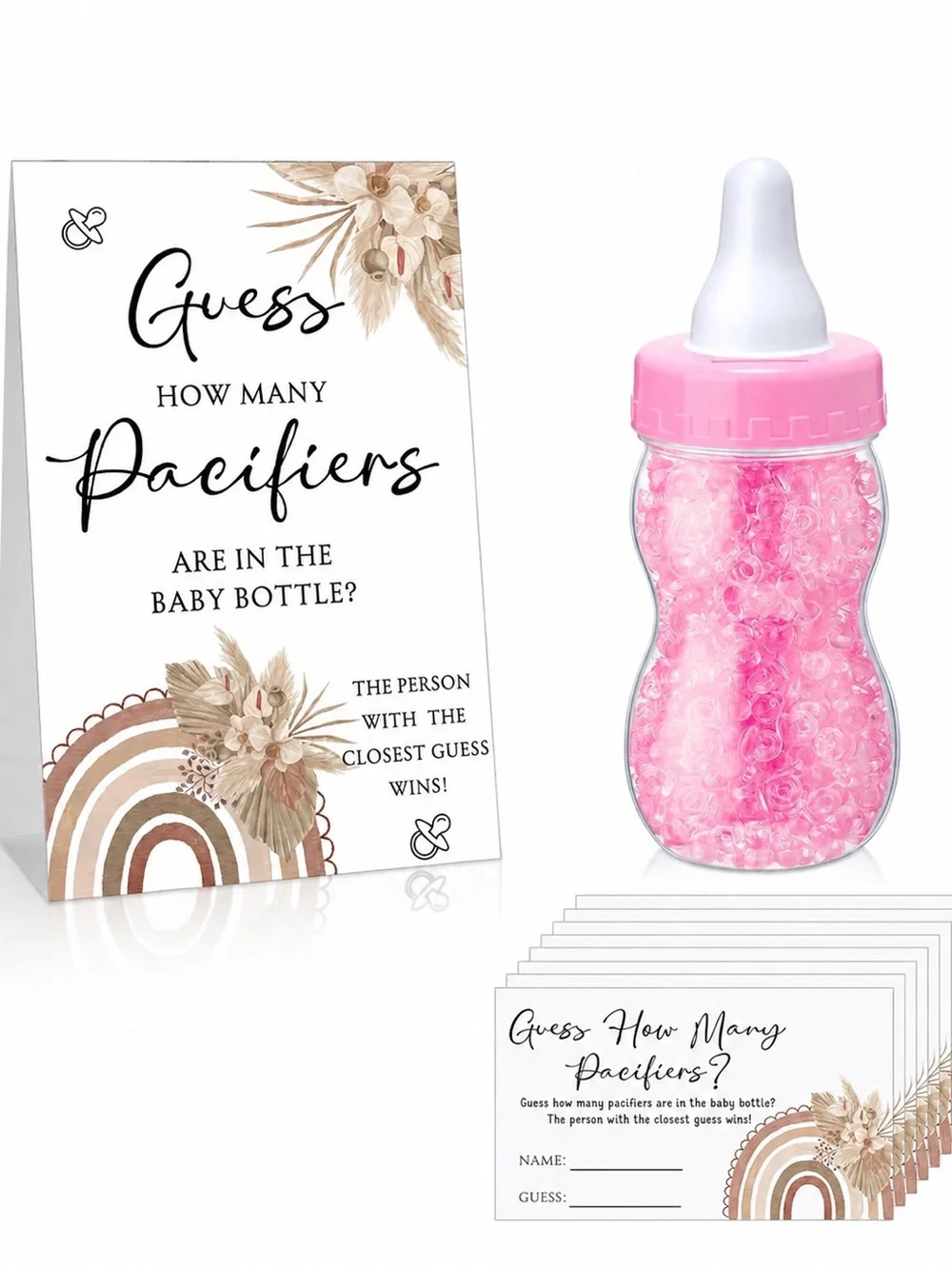 Pink Baby Bottle Game Favor - Home Party Supplies